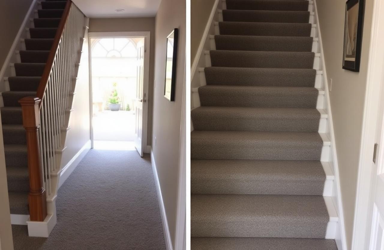 Stairs Carpet Installation — after