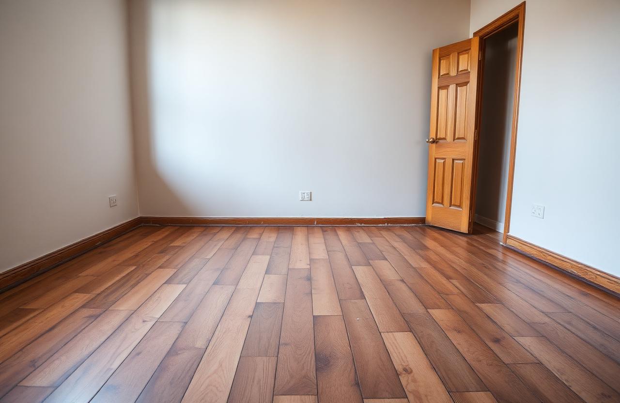 Laminate Floor Installation — before