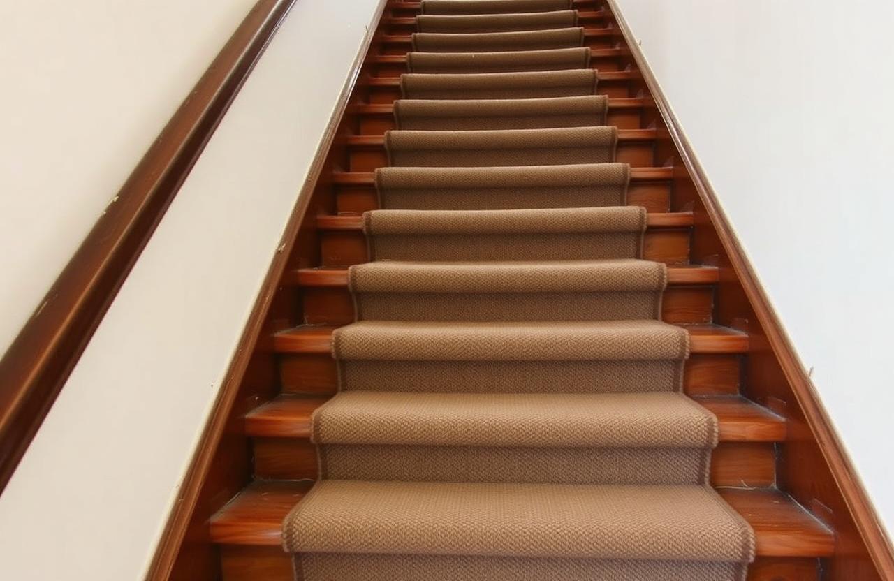 Stairs Carpet Installation — before